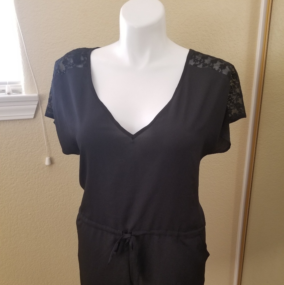 Faith 21 by forever 21 black sheer tunic